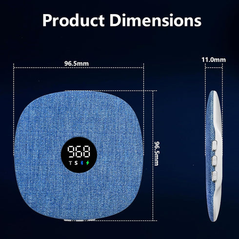 Mhaohuofu 16 Under Pillow Speaker for Sleeping, Dual Bone Conduction Bluetooth Pillow Speaker with LED Display, Two