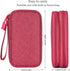 Electronic Organizer Travel Cable Accessories Bag, Electronic Organizer Case, Waterproof Electronic Accessories Organizer Bag for Power Bank, Charging Cords, USB Cable (Rose Red)