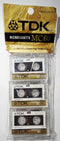 TDK Micro Cassette 60-minfor Audio Only 3-pk