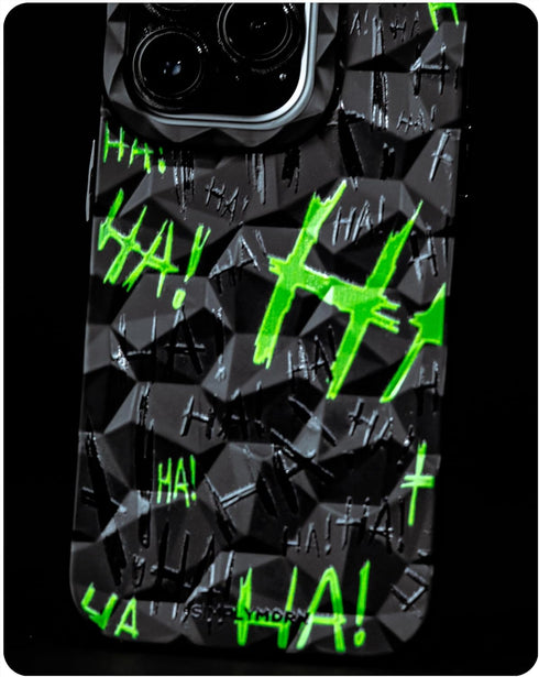 SIMPLYMDRN Jok3ster Case for iPhone 13 Pro, Glossy Shockproof Protective Shattered Series for Men, 6.1 Inch, Black