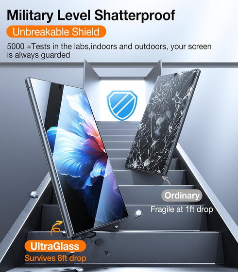 Samsung Galaxy S24 Ultra Screen Protector - UltraGlass Unbreak Top 9H+ Tempered Glass, Military Grade, 2 Packs,