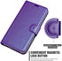 Samsung Galaxy S9 Wallet Case - Purple, with Card Slots & Kickstand