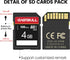 EASTBULL 5-Pack SD Card 4GB Class 10 U1 V30 High-Speed 100MB/s Read SDHC Memory Card for Camera, Full HD Video