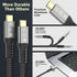 USB C Thunderbolt 4 Cable 3.3ft, USB4 Braided Cable 40Gbps, 8K 60Hz PD 100W for iPhone 15/15 Pro Max, MacBook