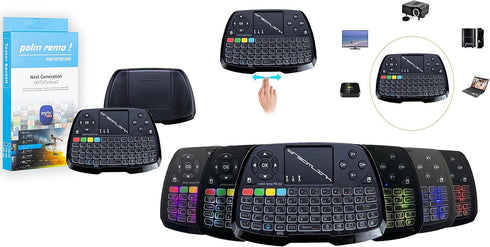 Dreamlink/Formuler Palm Remo Wireless Mini-Keyboard with Touchpad for PC, Android TV Box, Xbox360, Black