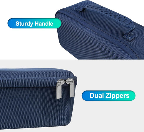 BOVKE Carrying Case for Blue Tees Golf Player+ GPS Speaker, Portable Holder with Extra Space for Cables, Navy