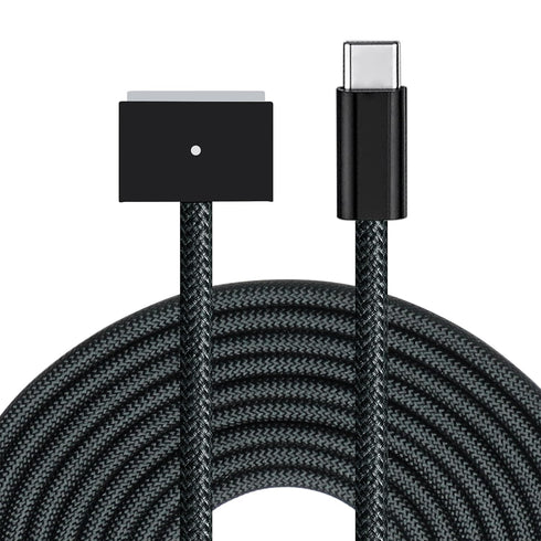 ZeitNah 140W USB C to Magnetic 3 Cable (2m/6.6ft), Compatible with MacBook Pro, MacBook Air, Black