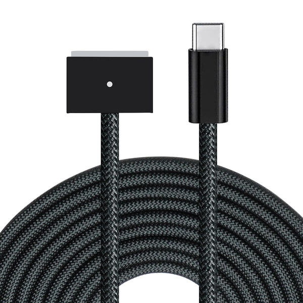 ZeitNah 140W USB C to Magnetic 3 Cable (2m/6.6ft), Compatible with MacBook Pro, MacBook Air, Black