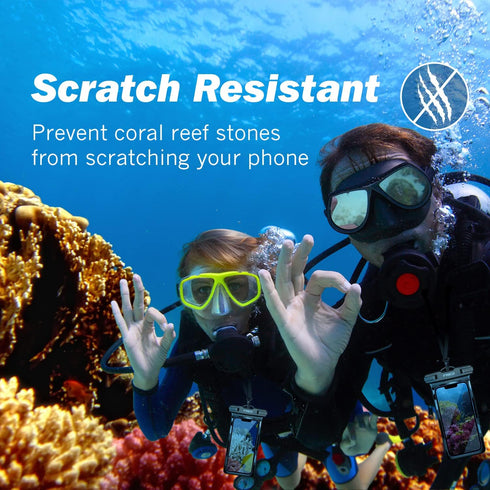 Waterproof Phone Pouch Bag - 2 Pack, Universal IPX8 Waterproof Case with Lanyard for iPhone/Samsung Up to 7"
