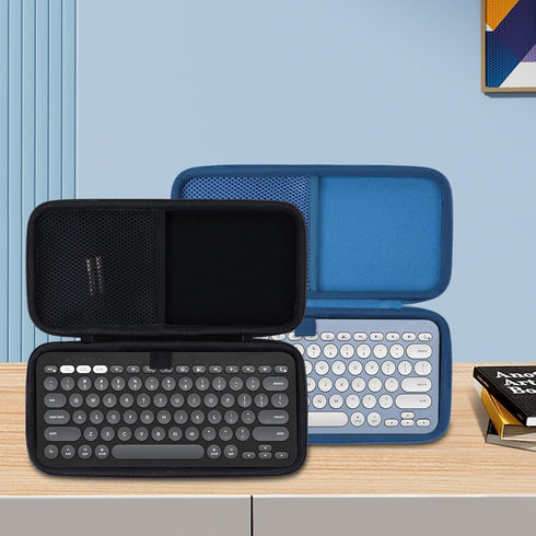 Hard Case for Logitech Pebble Keys 2, K380s, K380, K810, K811 Bluetooth Wireless Keyboard, Classic Blue.
