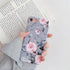 YeLoveHaw iPhone SE 2020 Case, iPhone 8/7 Case, Flexible Soft Slim Fit with Floral Purple Gray Leaves Pattern