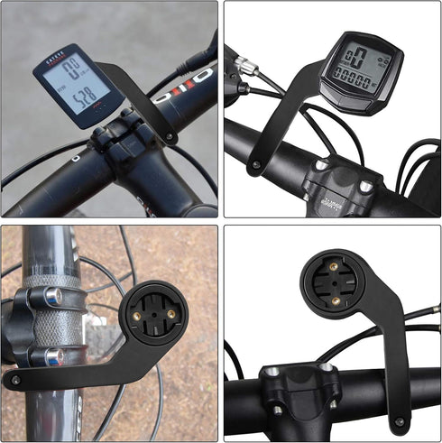Out-Front Bike Mount Bicycle Extended Mount with Carbon Finish Compatible with Garmin Edge Models