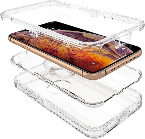 MXX Case for iPhone Xs, Heavy Duty Cover, Shockproof Protection, Hybrid TPU with Hard PC Panel