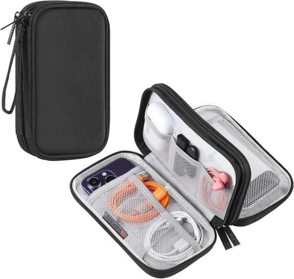 Electronic Accessories Organizer Carry Bag, Travel Cable Organizer Pouch for Cord, Charger, Earphones (M)