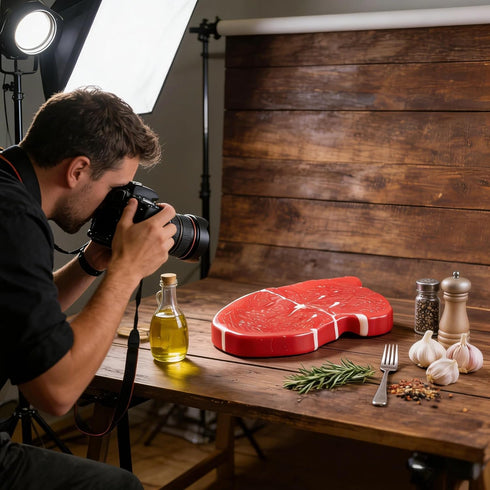 VOSCHOIX Fake Steak Prop : Realistic Food Steak Ornament Simulation Play Food Meat Model for Home Restaurant