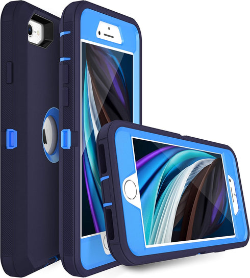 MXX Case Designed for iPhone SE 2020/SE 2022 - Heavy Duty Protective Case with Screen Protector and Belt Clip