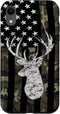 American Flag Camouflage Deer Hunting Case for iPhone XR, Whitetail Buck Design