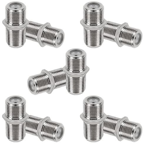 Coaxial Cable Connector 10 Pack - RG6 Female to Female Coax Cable Extender F-Type Adapter for TV Cables