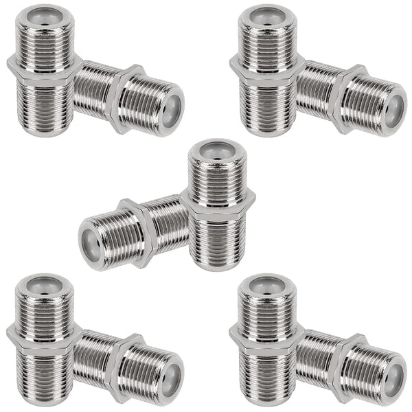 Coaxial Cable Connector 10 Pack - RG6 Female to Female Coax Cable Extender F-Type Adapter for TV Cables