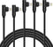 MFI Certified iPhone Cable 5 Pack (3/3/6/6/10FT) - Nylon Braided, 90° Elbow Fast Charger for iPhone 12, 11 Pro Max, XR,