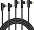 MFI Certified iPhone Cable 5 Pack (3/3/6/6/10FT) - Nylon Braided, 90° Elbow Fast Charger for iPhone 12, 11 Pro Max, XR,