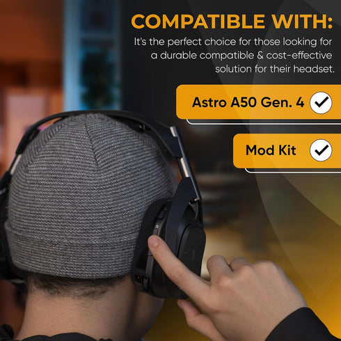 Upgrade your Astro A50 Gen. 4 with SplashNColor A50 Support Brace Clamps for a secure, comfortable fit - 2 Pack Black.