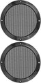 Unifizz 2pcs 7 Inch Metal Glossy Car Audio Speaker Cover Mesh Subwoofer Grill Protector, Black