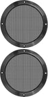 Unifizz 2pcs 7 Inch Metal Glossy Car Audio Speaker Cover Mesh Subwoofer Grill Protector, Black