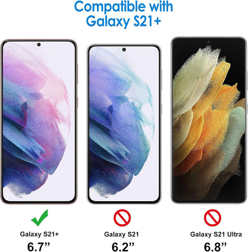 JETech Screen Protector Compatible with Samsung Galaxy S21+ / S21 Plus 5G 6.7-Inch, HD Clarity, Flexible TPU Film Compatible with Fingerprint Sensor, 2-Pack
