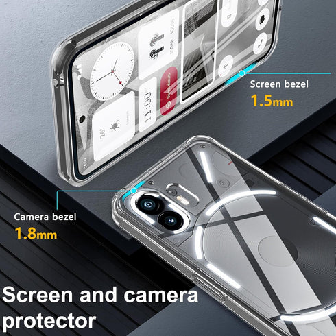 Nothing Phone 2 Case by Hensinple: Slim, Shockproof, Military Grade, Anti-Yellowing, with Tempered Glass Screen
