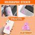 Generic Set 3Pcs 3 Inches Pink Women at Work Holographic Stickers Hard Hat Sticker for Women Feminist Construction Sign