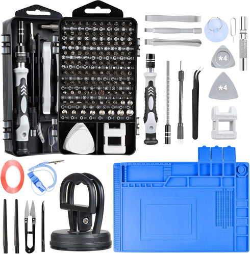 Precision Screwdriver Set Phone Repair Tool Kit, 130 In 1 DIY Repair Kit with Anti Static Mat, Magnetic Driver Kit
