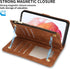 ZZXX Wallet Case for Samsung Galaxy S21 - Premium Soft PU Leather Zipper Flip Folio with Card Slot
