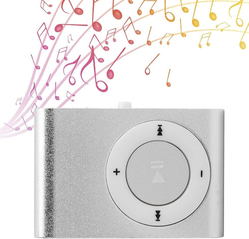 Mxzzand MP3 Player with Bluetooth, Portable Music Player Mini MP3 Back Clip Player, Durable with Memory Card and Cable,