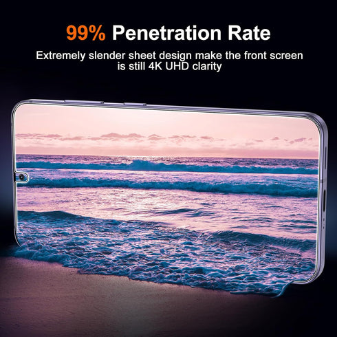 UniqueMe Samsung Galaxy S24 Screen Protector 2+2 Pack: Diamond Hardness, Anti-Explosion, Fingerprint Unlock, Camera