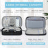 FYY Travel Cable Organizer Pouch - Black Portable Waterproof Double Layers Storage Bag for Accessories