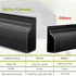 Cable Management Under Desk, Black (31.5in J Channel, 2x15.7in) - Self Adhesive Cable Raceways, Easy Install