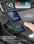 Nulaxy FM Bluetooth Transmitter for Car, Strong Microphone Bluetooth Car Adapter with 1.8" Color Screen for Hands-Free Calls, Supports QC3.0 Charging, Treble and Bass Sound Music Player- KM30