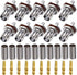 TNC Female Waterproof Connector, 10 pcs TUOLNK Crimp Plug for RG58 RG142 Coaxial Cable Solder Connector
