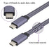 Flat Braided Type C USB 3.1 Adapter Extender Cable, 5 Gbps & 2A, Full Function for Laptop, Tablet, Mobile Phone