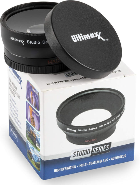 58mm High Definition 0.43x Wide Angle Lens (w/Macro) for Canon DSLR EOS Rebel 70D 77D 80D 90D T8i T7 T7i T6i T6s T6 T5i