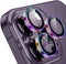 WSKEN HD Tempered Metal Glass Camera Lens Protector for iPhone 14 Pro/Pro Max, Colorful, Night Shooting Mode Accessory.