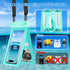 Waterproof Phone Pouch, IPX8 Double Space Cell Phone Case for iPhone 15/14/13 Pro Max Plus (Light Green)