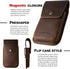 Leather Phone Pouch for Belt, Large Phone Holster for Men, S23 Ultra Belt Clip Holder, iPhone 14 Pro Max Case,