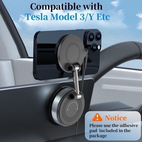PlusAcc 360Rotatable 16/15/14/13 Vacuum Magnetic Phone Holder for Car, Suction Cup Phone Mount for MagSafe, Strong
