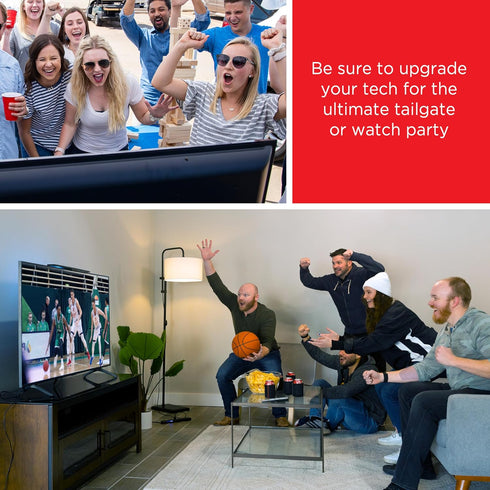 UltraPro 4K 1080P 47331 Amplified TV Antenna, Indoor Bar Design, Long Range, Supports HD Digital VHF UHF, Smart TV