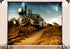 SHDASMIL 8X6ft Sunset Fabric Vintage Steam Locomotive Backdrop Train Tracks Background Western Cowboy Birthday Party