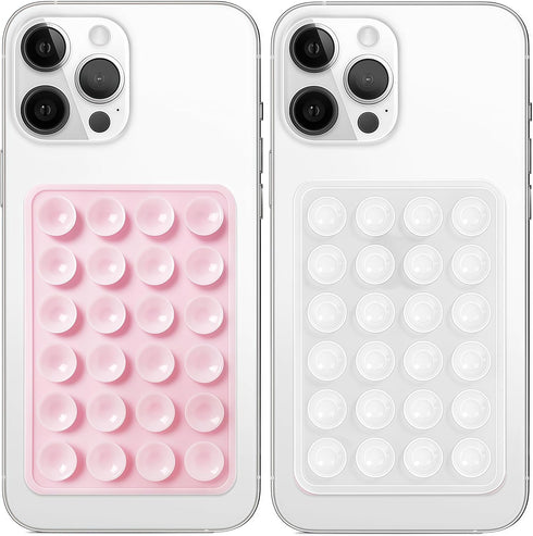 Galundge 2 Pack Silicone Suction Phone Case Mount, Non Slip Sticky Grip, Silicon