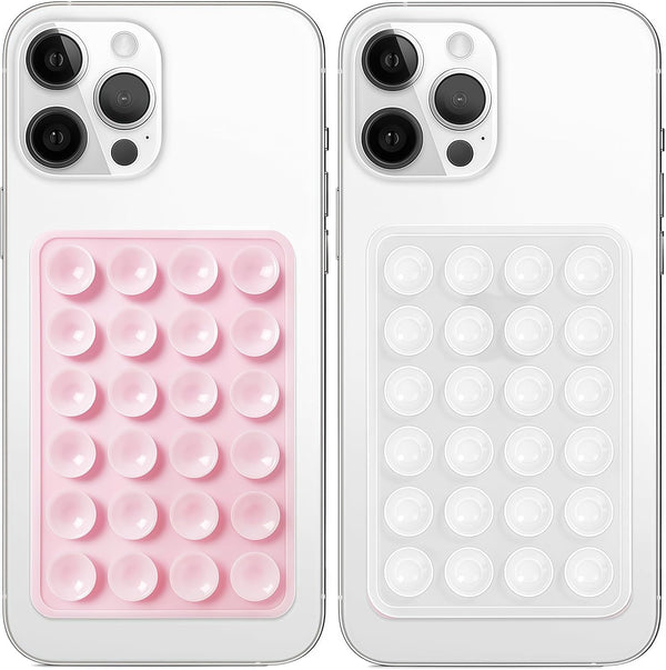 Galundge 2 Pack Silicone Suction Phone Case Mount, Non Slip Sticky Grip, Silicon