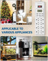 DEWENWILS 8 (4 Timed/4 6ft 15A, Outlet Power Strip with Timer Always On), Indoor Digital Outlet for Reptile Light
